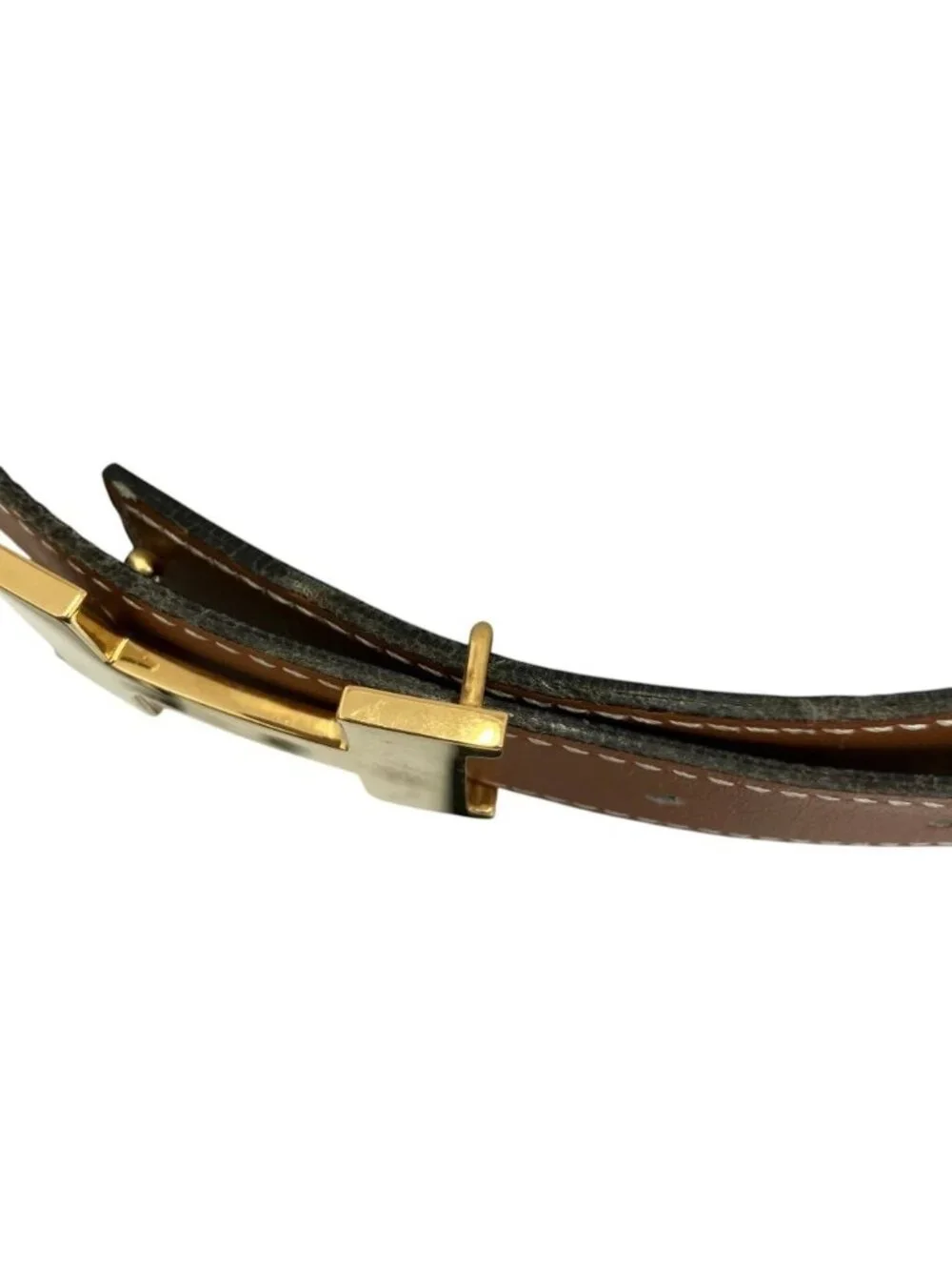 Hermes Vintage Constance 75 Belt Brown Black
